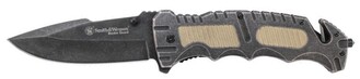 Smith en Wesson Border Guard, Drop Point, Liner Lock, Duimstuds, Riemsnijder, Glasbreker - KNIFESTOCK