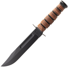 KA-BAR USMC Fixed Blade Knife Leather Sheath, str edge 1217 - KNIFESTOCK