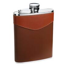 Herbertz 549700 Taschenflasche Leder, Edelstahl 207 ml - KNIFESTOCK