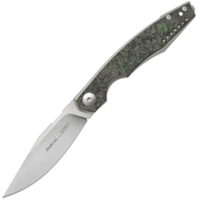 Viper BELONE Satin M390, titanium Dark Green Matter Carbon Fiber V5970TIFCV - KNIFESTOCK