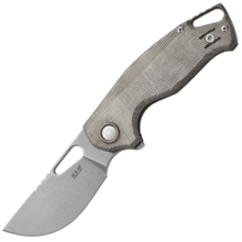 MKM VINCENT – MAGNACUT SW bld, GREEN CANVAS MICARTA hdl, S/S WIRE CLIP MK VCM-GC - KNIFESTOCK