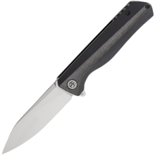 Petrified Fish PF818 Forward Satin D2 Carbon Fiber With Black G10 PF818CDS - KNIFESTOCK