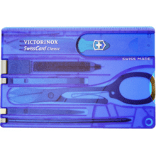 Victorinox SwissCard Sapphire translucent multitool card 0.7122.T2 - KNIFESTOCK