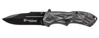 Smith and Wesson 3. generacja Black Ops M.A.G.I.C. Assist Liner Lock Folder z czarnym ostrzem typu d - KNIFESTOCK