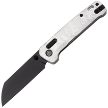 QPS Penguin Glyde 14C28N, nero, Manico: G10 con foglio di alluminio QS130GL-G2 - KNIFESTOCK