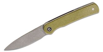 CIVIVI Stylum Front Flipper Olijf Micarta Grijs Stonewashed C20010B-B - KNIFESTOCK