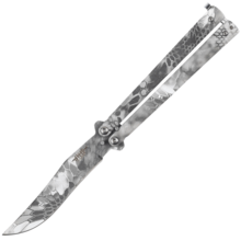 JKR WHITE/BLACK SNAKE FAN LEAF 10.4 CM JKR0707 - KNIFESTOCK