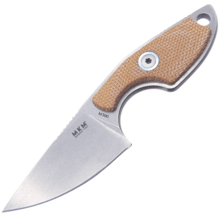 MKM MIKRO 1 Natural canvas micarta BÖHLER M390 - DROP POINT MK MR01-NC - KNIFESTOCK
