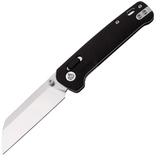 QPS Penguin Glyde 14C28N, finitura a 2 toni stonewash - satinata, Manico: FRN Nero QS1 - KNIFESTOCK
