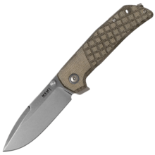 MKM MAXIMO Titanium-runko ja vihreä canvas Micarta-kahva BÖHLER M390 MK MM-GCT - KNIFESTOCK
