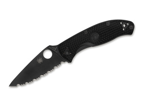 Spyderco Tenacious Lightweight Černý Zoubkovaný - KNIFESTOCK