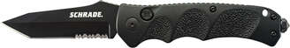 Schrade Black Tanto 40% Serrated 4116 Steel, Blocare cu Buton, Siguranță pe Spatele Mânerului - KNIFESTOCK