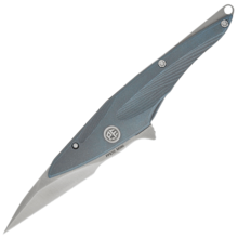 Petrified Fish PFE10 Hummingbird Satin M390 Blue Titanium PFE10BS - KNIFESTOCK