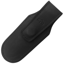 MKM POCKET LEATHER SHEATH – w/MAGNETIC CLIP - BLK, 100% VEGETABLE TANNED LEATHER MK PLSM01-BK - KNIFESTOCK