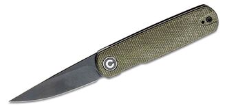 CIVIVI Lumi Zwart Stonewashed/Groene Micarta C20024-1 - KNIFESTOCK