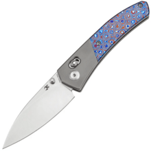 Kansept Dako Satin CPM S35VN 0.118" / 3.0mm Stonewashed Titanium, Timascus K1101 - KNIFESTOCK