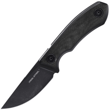 Real Steel Receptor, Black Stonewash 14C28N, Black Micarta RE-3552BM - KNIFESTOCK