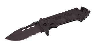 Herbertz HERBERTZ Couteau de secours, Acier AISI 420, Pion de pouce, Flipper, Liner Lock, Plastique, - KNIFESTOCK