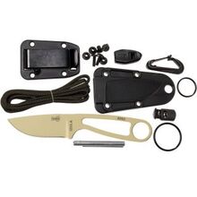 ESEE Knives IZULA-DT-KIT-CS, COUTEAU À LAME FIXE DE COU AVEC KIT DE SURVIE - DESERT TAN - KNIFESTOCK