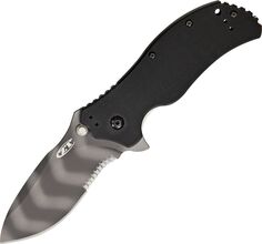 Zero Tolerance FICKKNIV G-10 SVART/TIGERSTRIPE, SERRATERAD ZT-0350TSST - KNIFESTOCK