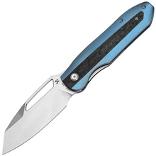 Kansept Thunderhead Stonewashed CPM S35VN,Blue Ti with Shred CF Inlay K1106A3 - KNIFESTOCK
