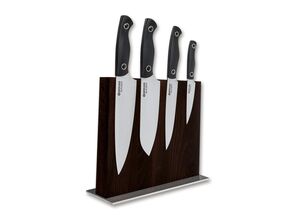 Böker Manufaktur Saga G10 Satin Set Style 4 darabos konyhakés készlet állvánnyal - KNIFESTOCK