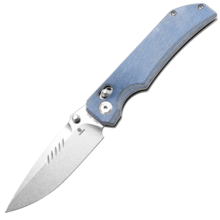 TENABLE KNIVES Eaglestrike Stonewashed Nitro-V 0.118" / 3.0mm Blue Micarta T1095 - KNIFESTOCK