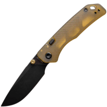 Vosteed Marten 154CM Black Stonewash Amber PEI A1607 - KNIFESTOCK