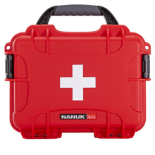 Nanuk 904 Case 904 empty – w/First Aid Logo - Red 904S-000RD-PA0-FSA01 - KNIFESTOCK