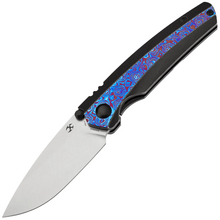 Kansept Raven Stonewashed CPM 20CV,Blackwash Ti, Timascus K2109A5 - KNIFESTOCK