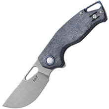 MKM VINCENT – MAGNACUT SW bld, DENIM CANVAS MICARTA hdl, S/S WIRE CLIP MK VCM-DC - KNIFESTOCK