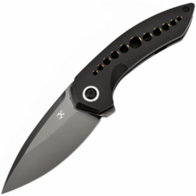 Kansept ODD 21 Mirror DLC CPM20CV,Blackwash Ti with Bronze Anodized Holes K1077A6 - KNIFESTOCK