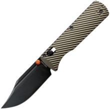 Vosteed Vombat M390 Black Stonewash Aluminum Olive Green A4102 - KNIFESTOCK