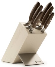 WUSTHOF sada EPICURE 6ks kuchyňských nožů + blok, světlý - KNIFESTOCK