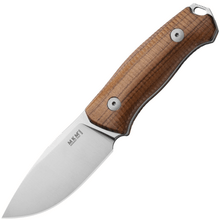 MKM SMALL LOV – M390 SATIN blad, SANTOS TRÄ handtag, +FICKA LÄDERSLIDA med MAGNET - KNIFESTOCK