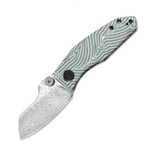 KUBEY Couteau Pliant à Liner Lock Manche G10 Blanc/Vert KU337E - KNIFESTOCK
