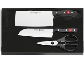 WUSTHOF sada 2ks čínských kuchařských nožů a nůžky - KNIFESTOCK
