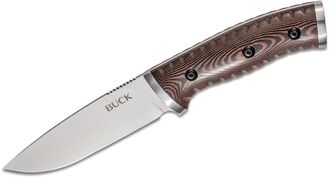 BUCK 863 Selkirk Survivalmes, 420HC Roestvrij Staal, Zwart/Bruin Micarta BU863BRS - KNIFESTOCK
