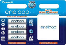 Panasonic Eneloop AA 4 stuks 1900 mAh + CASE BK-3MCCEC4BE - KNIFESTOCK