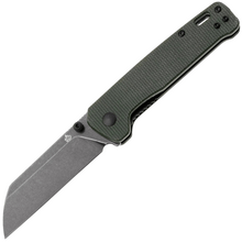 QPS Penguin V2 D2, black stonewash, Manico: Micarta verde QS130V2-C2 - KNIFESTOCK
