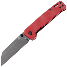 QPS Penguin V2 D2, Black Stonewash, Griff: Rotes Micarta QS130V2-D2 - KNIFESTOCK