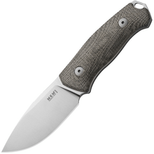MKM SMALL LOV – M390 SATIN blad, GRÖN CANVAS MICARTA handtag, +FICKA LÄDERSLIDA - KNIFESTOCK