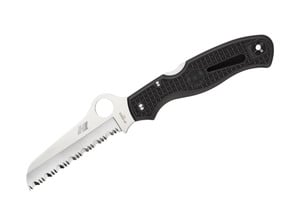 Spyderco Atlantic Salt Lightweight Black H1 C89SBK - KNIFESTOCK