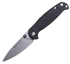 Real Steel H6 elegance G10 zwart, stonewash 7613 - KNIFESTOCK