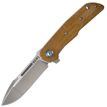 MKM CLAP Natural canvas micarta scales - Titanium bolsters BÖHLER M390 MK LS01-NC - KNIFESTOCK