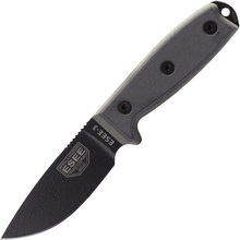 ESEE Knives Model 3 Modified Pommel musta terä, harmaa kahva 3PM tuppi + klipsi - KNIFESTOCK