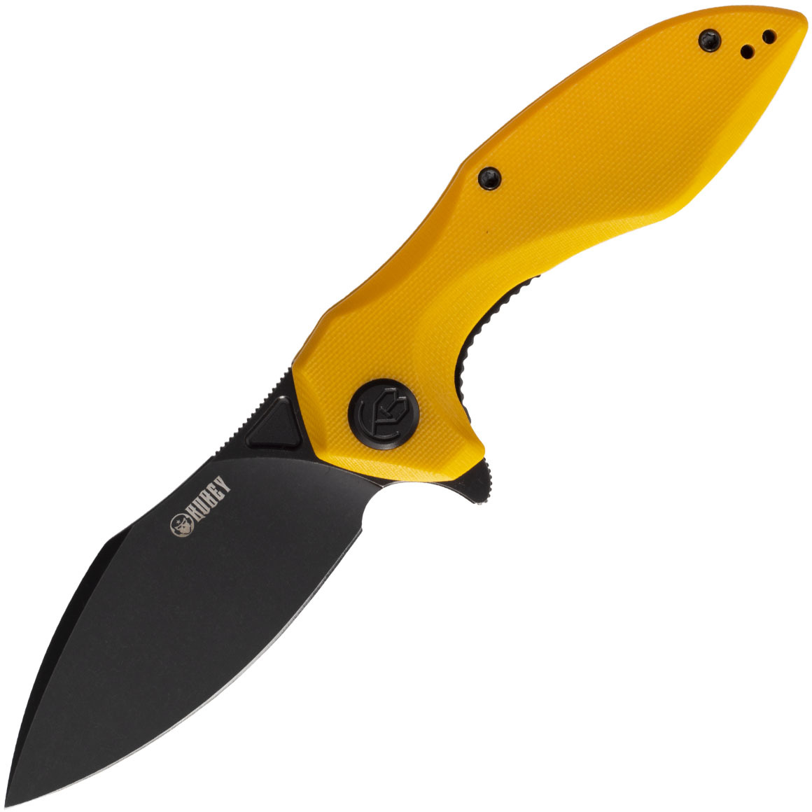 KUBEY Noble Nest Liner Lock Folding Knife Yellow G10 Handle KU236D
