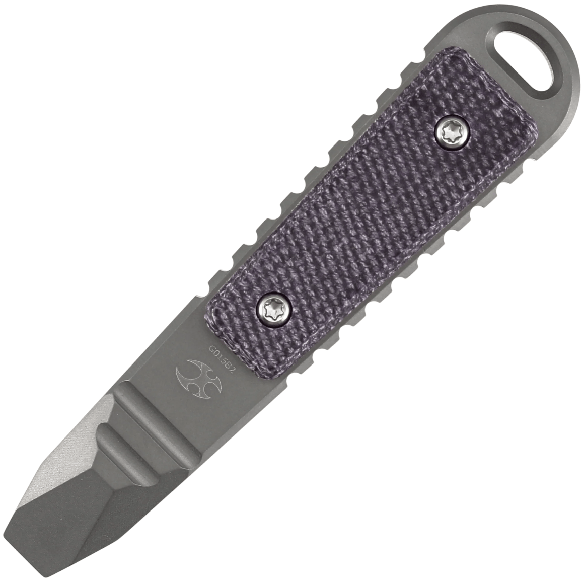 Kansept Kursor Plain Titanium + Purple Micarta Inlay G015B2