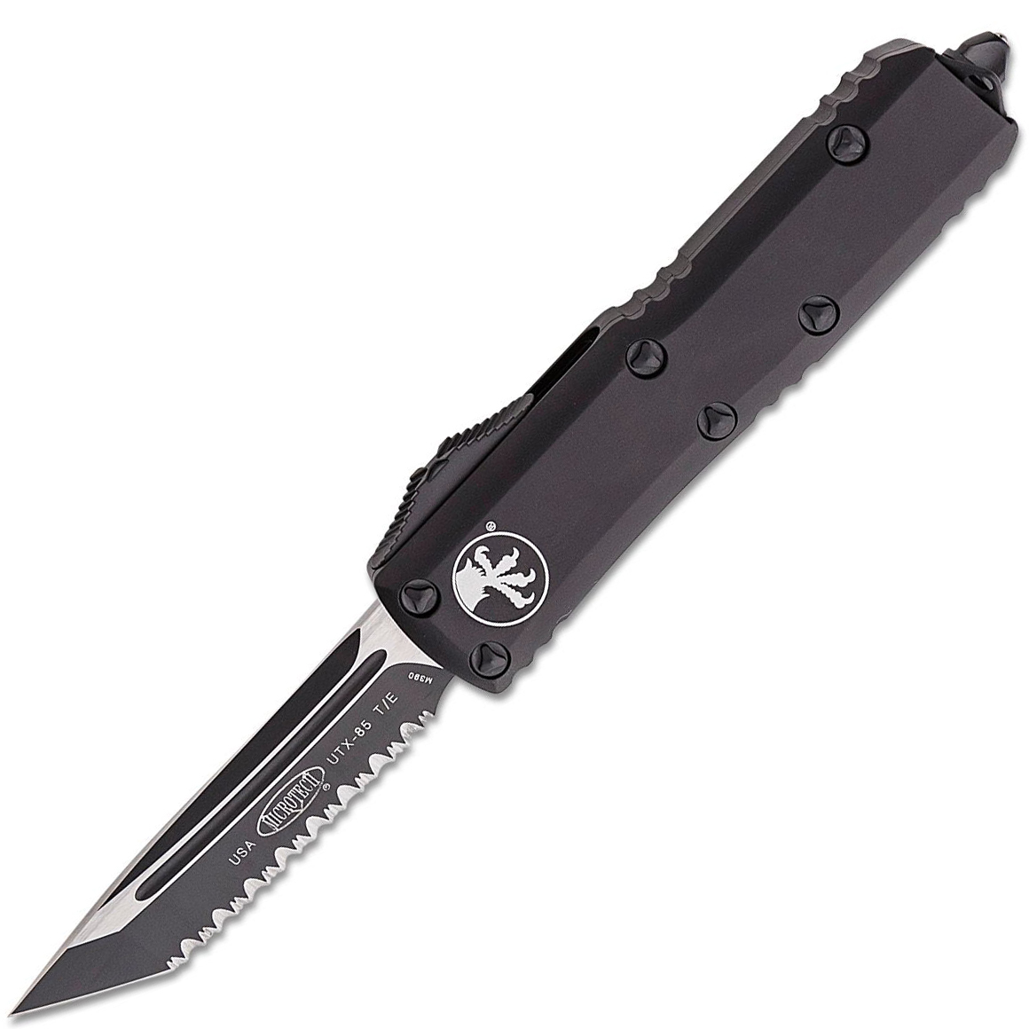Microtech Utx-85 T/E Blk Tact F/S 233-3T