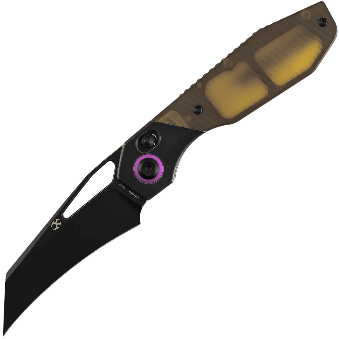 Kansept QTRO Blackwash Elmax Blackwash Titanium, Amber Pei/Ultem Inlay K1118VH1